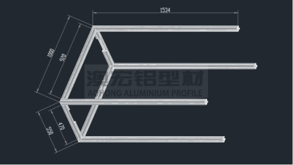 cad如何畫鋁型材機架